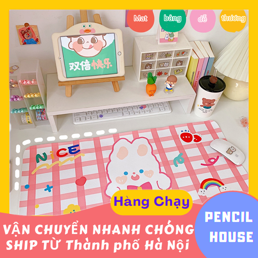 Cartoon Gấu Và Bảng Thỏ Mat Sinh Viên Ký Túc Xá Chuột Pad Pad Bàn Phím Máy Tính