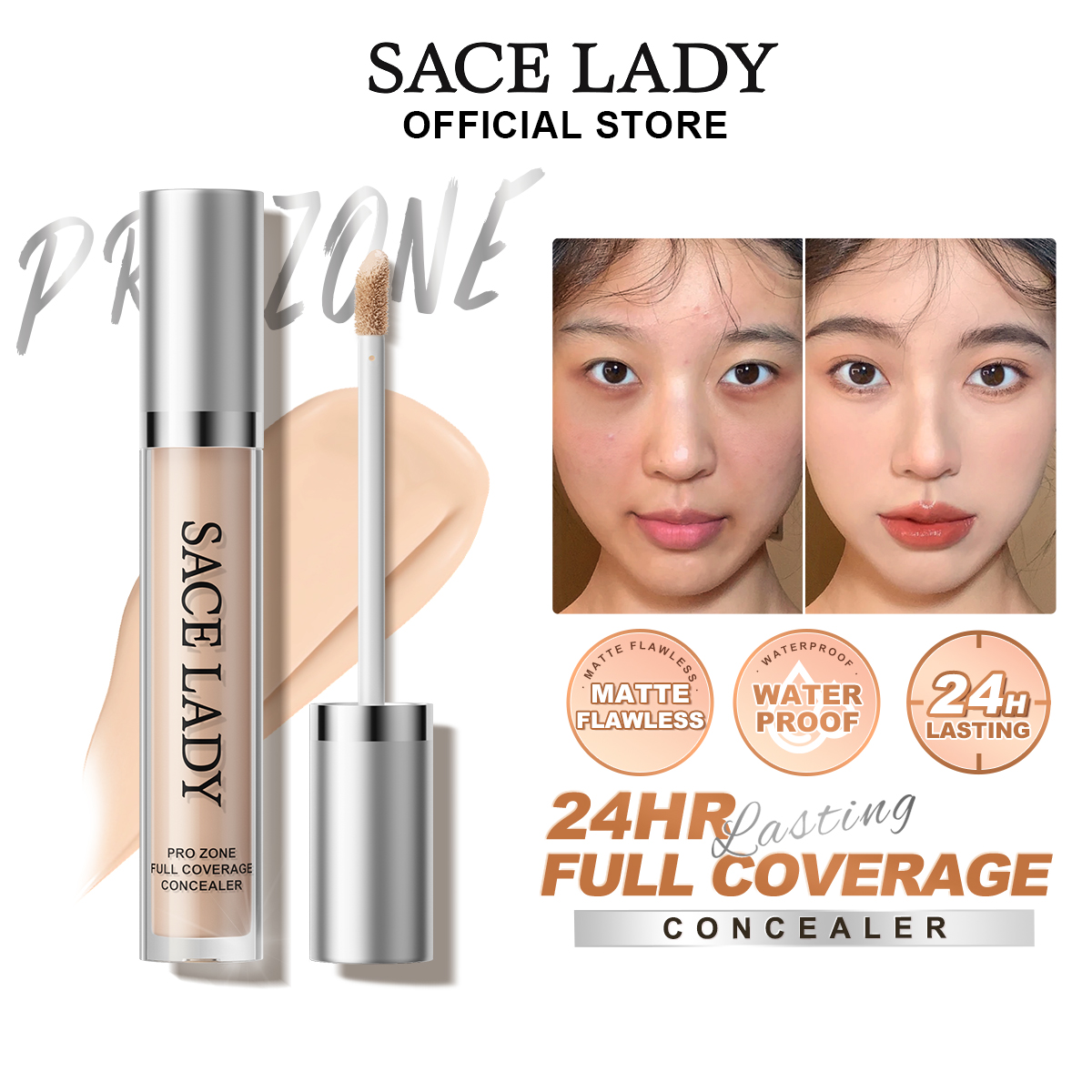 Sace lady kem che khuyết điểm sace lady chống thấm nước và mồ hôi lâu trôi 5g