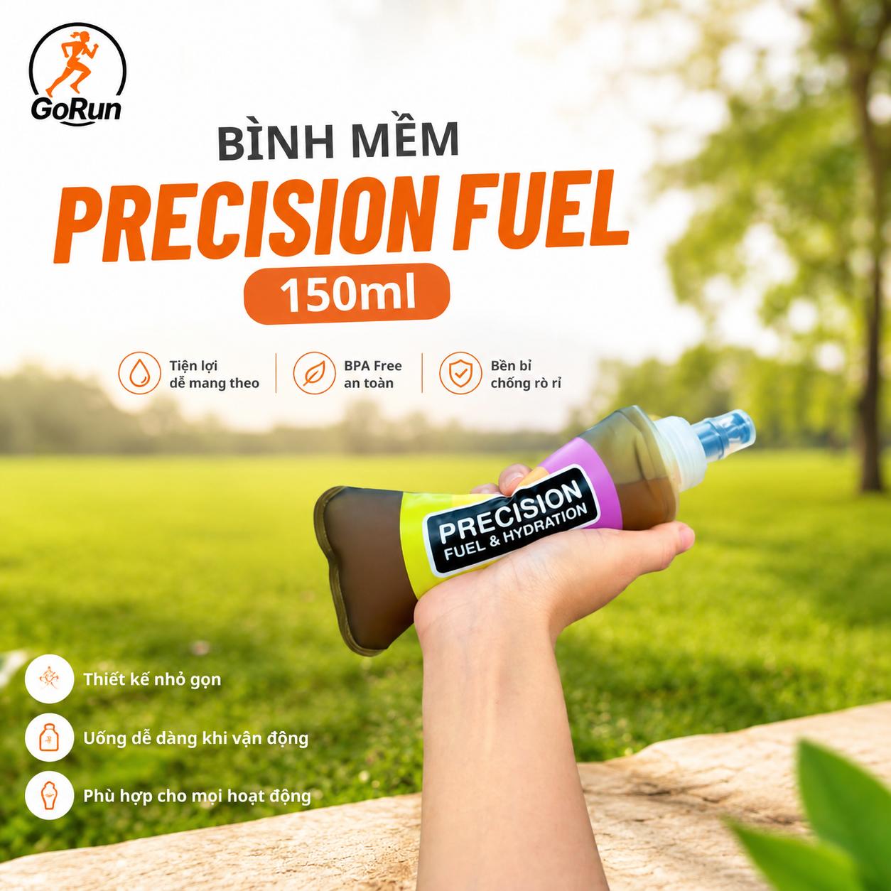 Bình mềm PRECISION FUEL đựng gel/nước 150ml