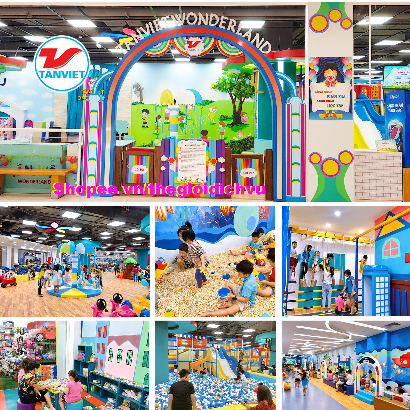 Hà Nội và Miền Bắc [E-Voucher] Vé mệnh giá 50k và 75k vào tất cả khu vui chơi tại Tân Việt Wonderland