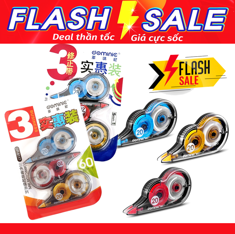 [HCM]Combo 03 bút xóa kéo siêu tiết kiệm