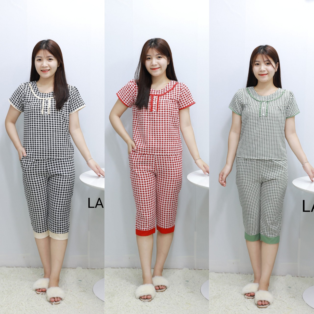Đồ bộ mặc nhà, Quần áo cộc quần Lửng đẹp chất mềm mại