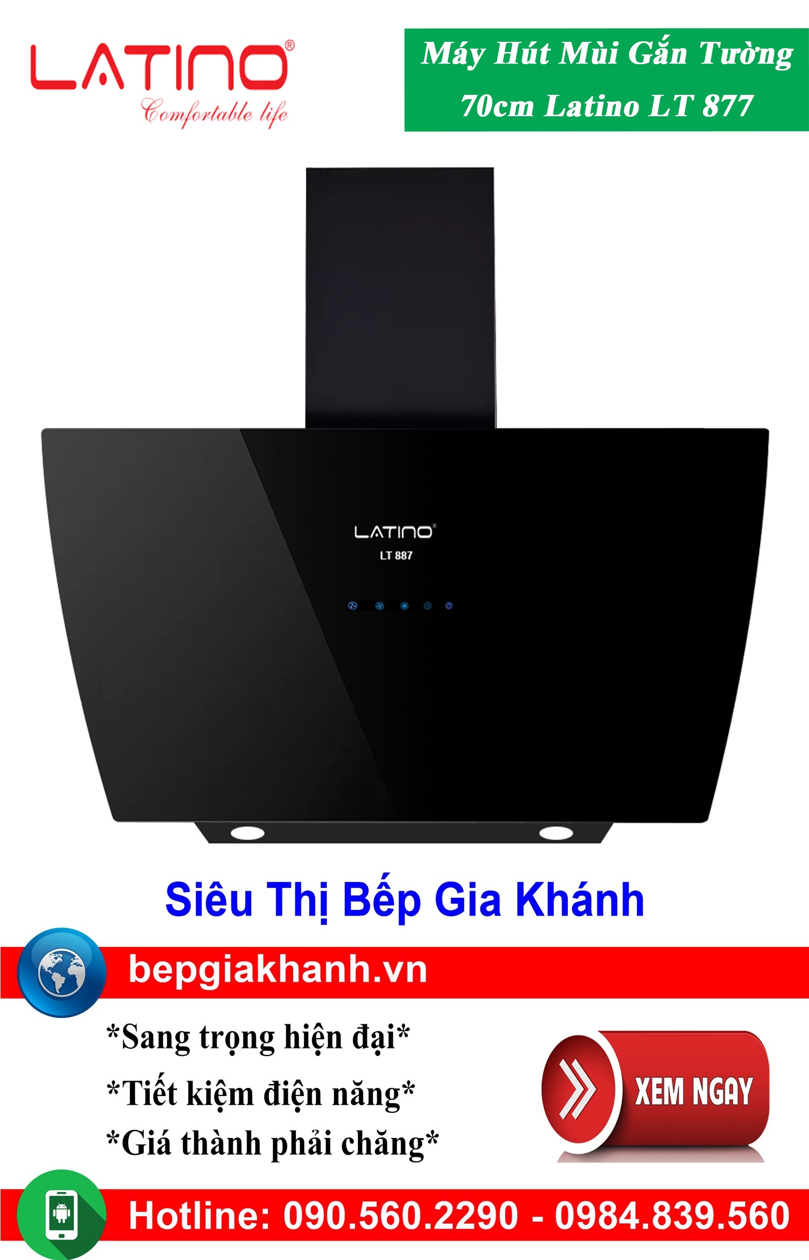 [HCM]Máy hút mùi dạng nghiêng 70cm Latino LT 887, máy hút mùi nhà bếp, máy hút mùi bếp, máy hút mùi kính cong, máy hút mùi canzy, máy hút mùi mini, máy hút mùi âm trần, máy hút mùi electrolux, may hut mui