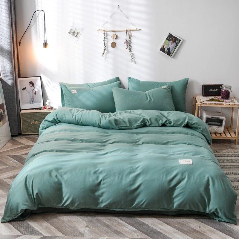 Vỏ chăn cao cấp xuất Nhật màu trơn lồng được ruột 2mx2m3