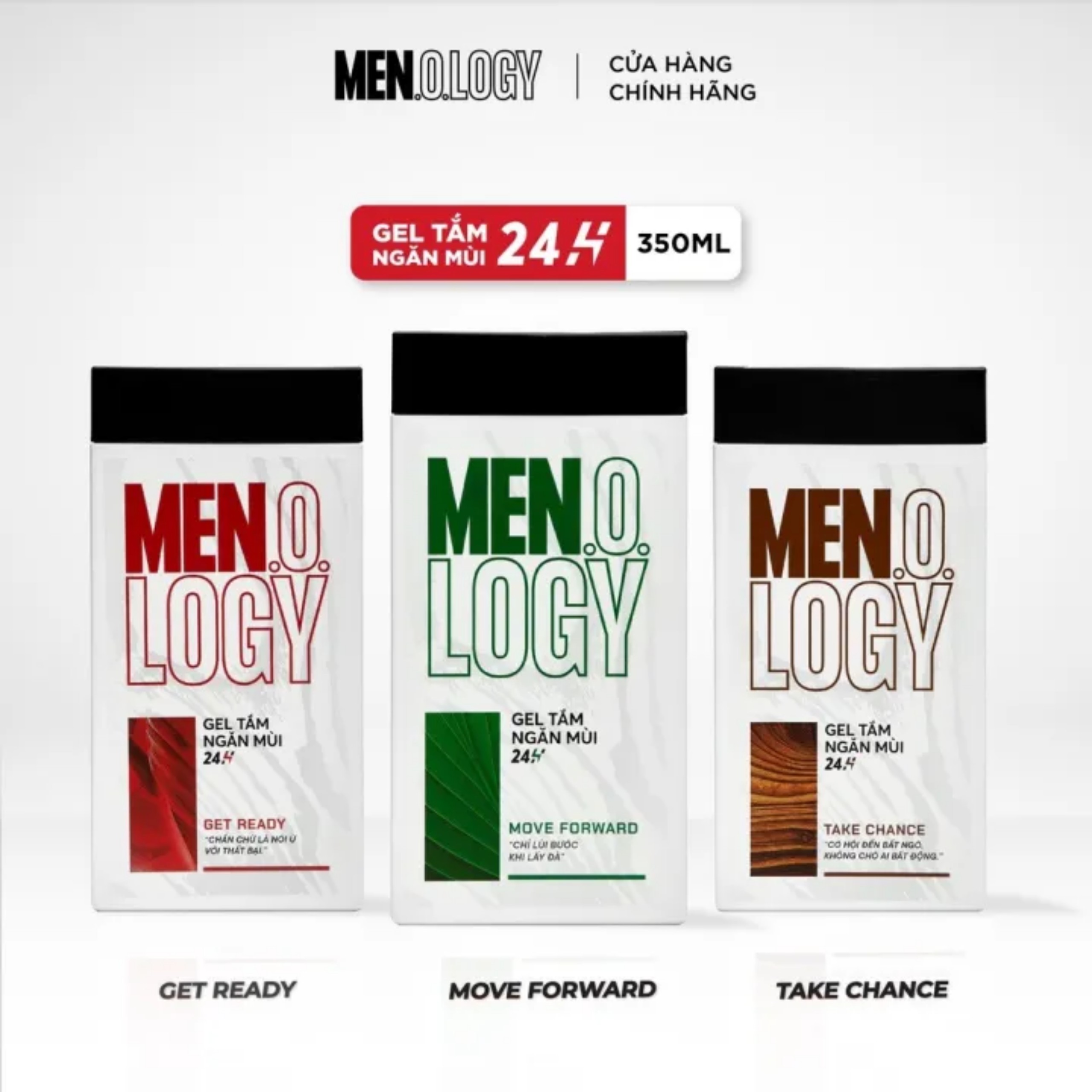 Gel Tắm Nam Ngăn Khử Mùi 24h MEN.O.LOGY 350ML