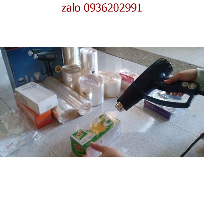 Máy khò nhiệt màng co  đóng gói hàng hóa - máy khò thổi hơi nóng