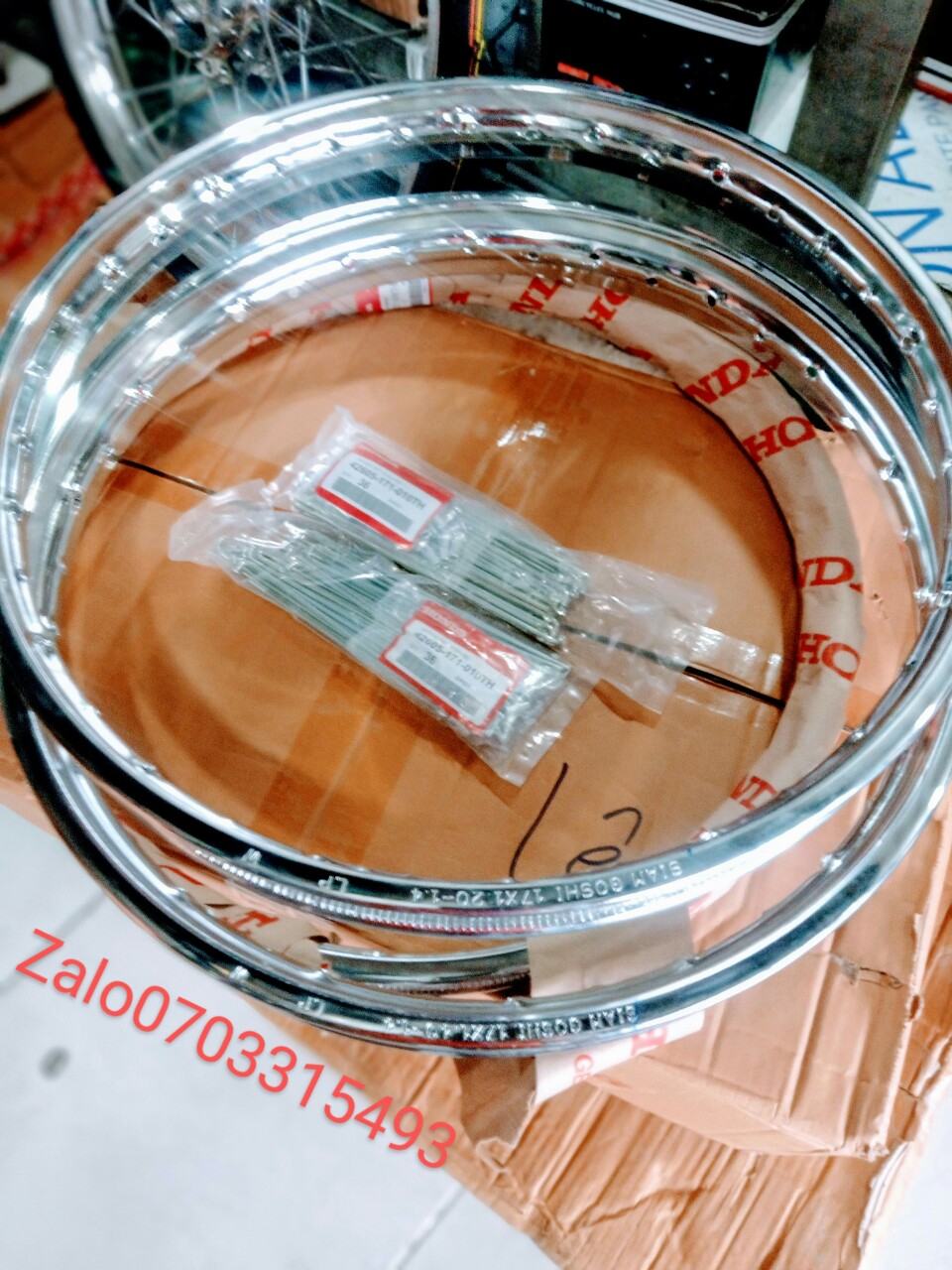 Cặp niền siam goshi bóng 1.2 1.4 kèm bộ căm gắn các loại xe