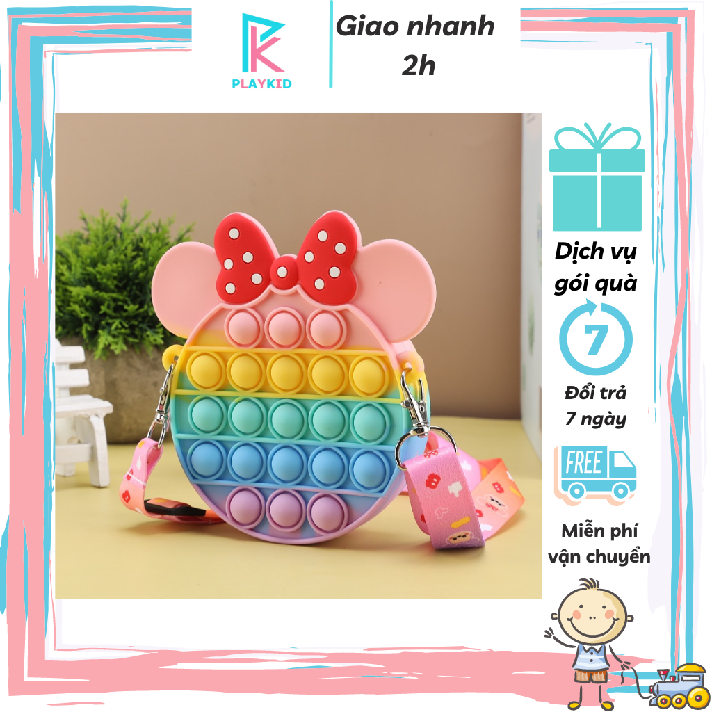 Túi pop it playkid túi mini cho bé gái đeo chéo pk033