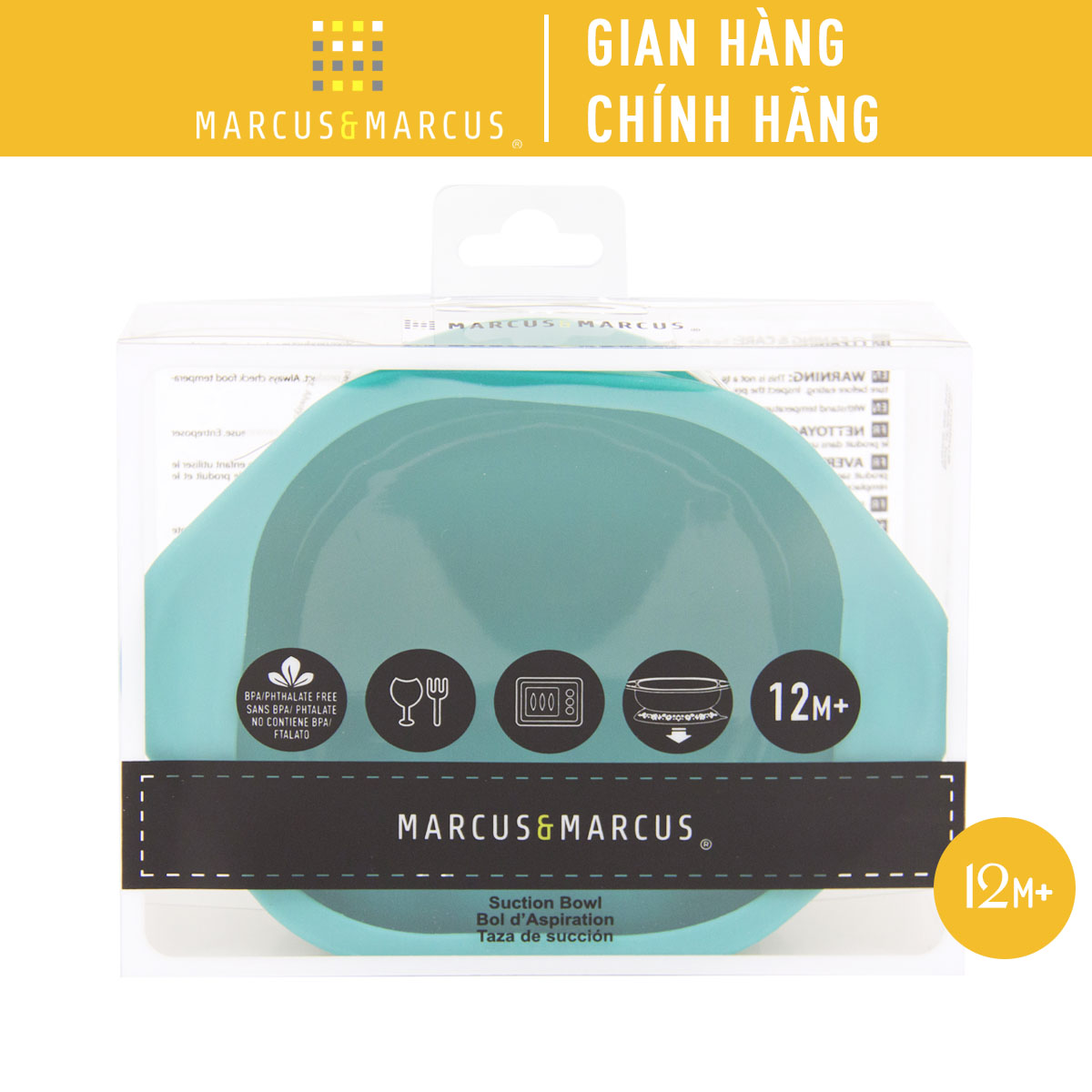 Bát ăn dặm silicon có đế hút chân không chống đổ cho bé marcus & marcus, từ 12 tháng - ollie