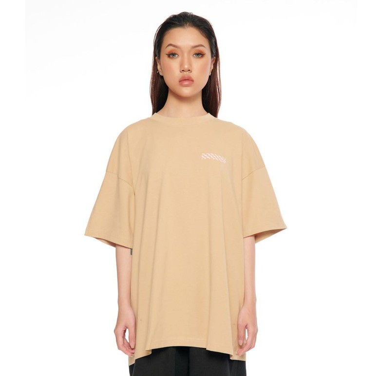 5theway® /solid/ drop shoulder tee™ in warm sand aka áo thun vàng cát tay ngắn