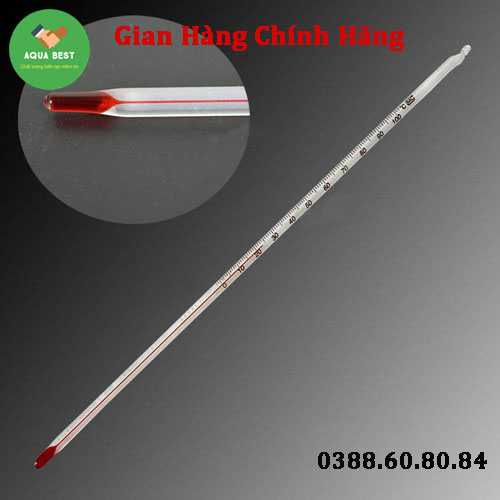 Nhiệt kế thủy tinh 0 -100 độ C, Cây đo nhiệt độ nước nóng