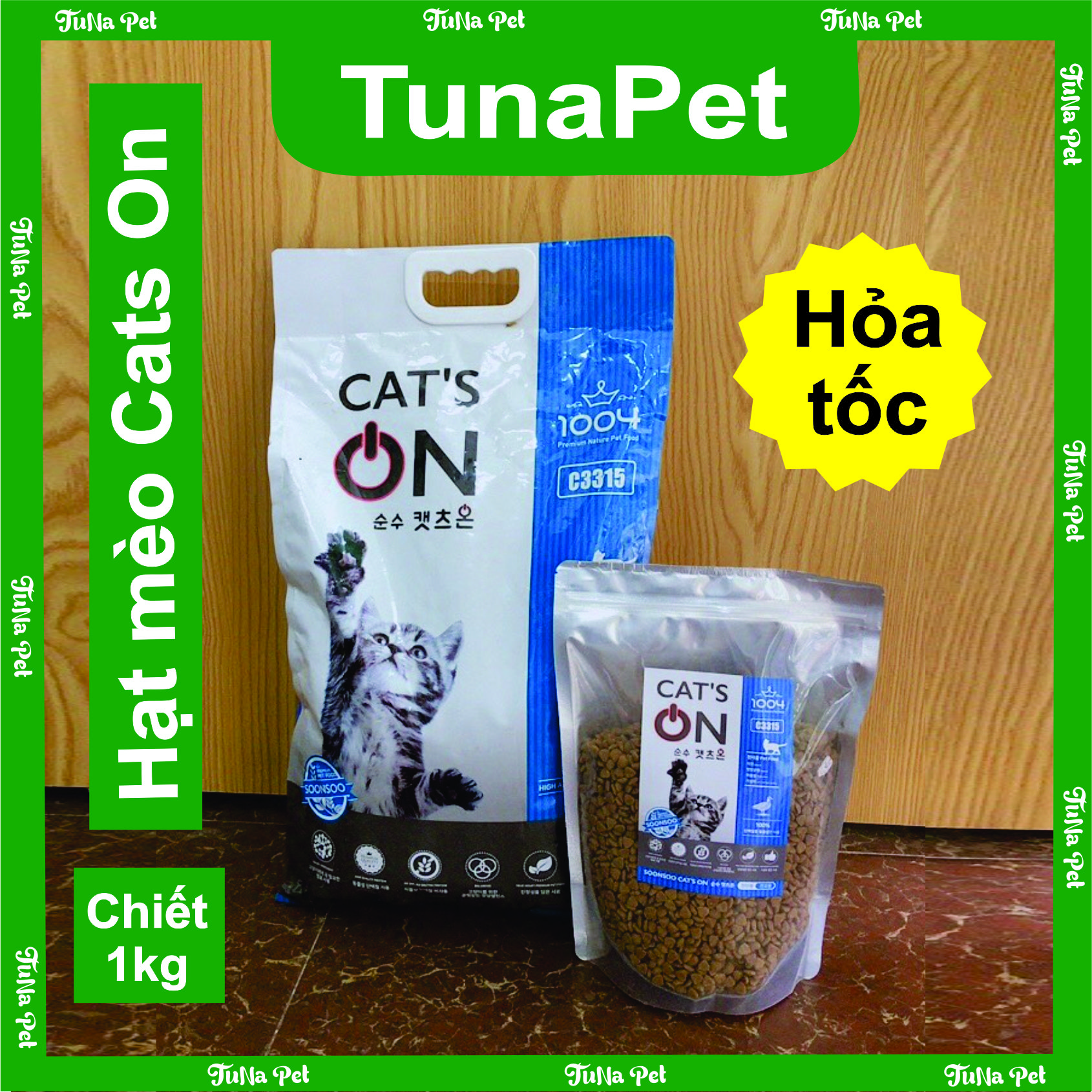 Hạt cat's on, caton 1kg cho mèo mọi lứa tuổi