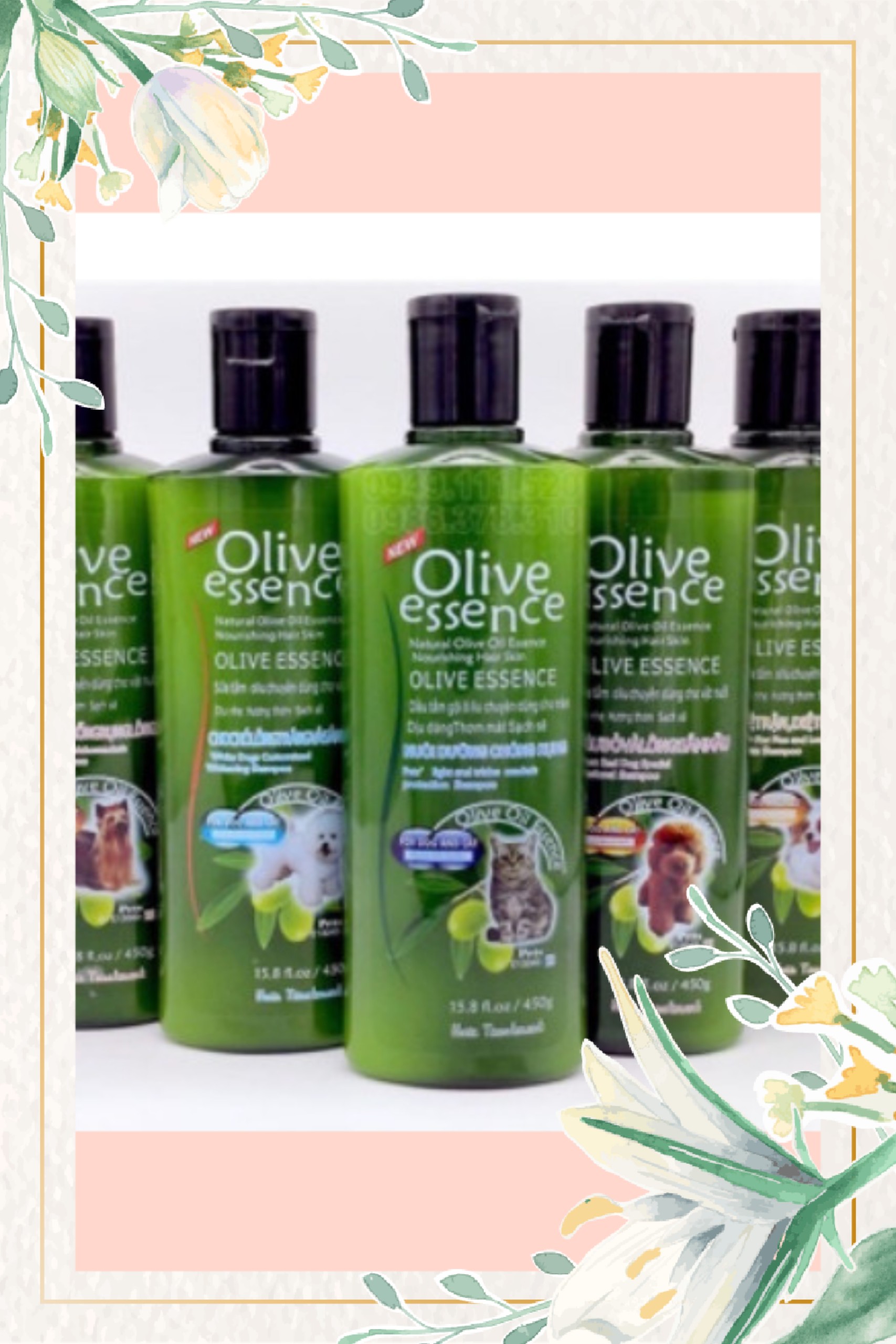 Sữa tắm chó mèo Oliver Essence 450ml từ thiên nhiên