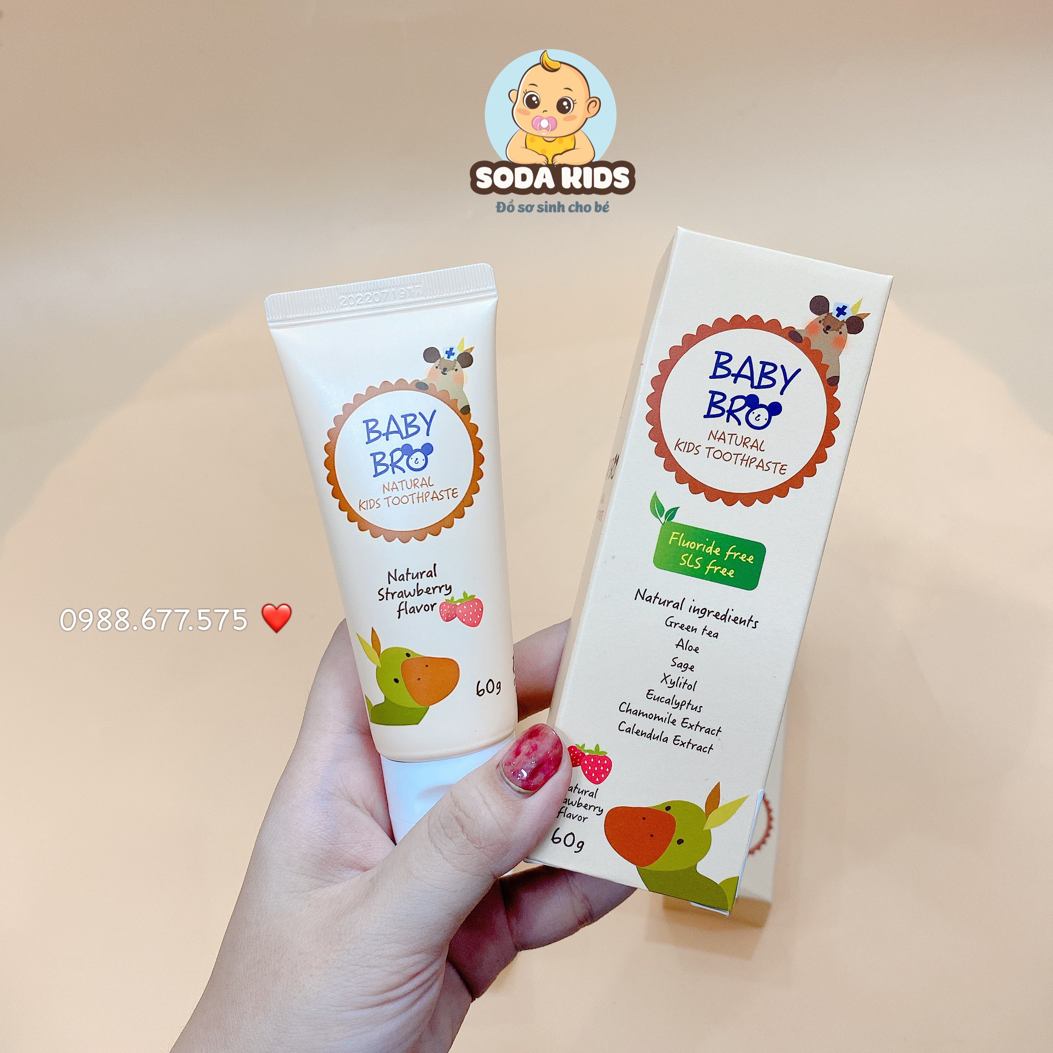 Kem đánh răng hữu cơ Baby Bro