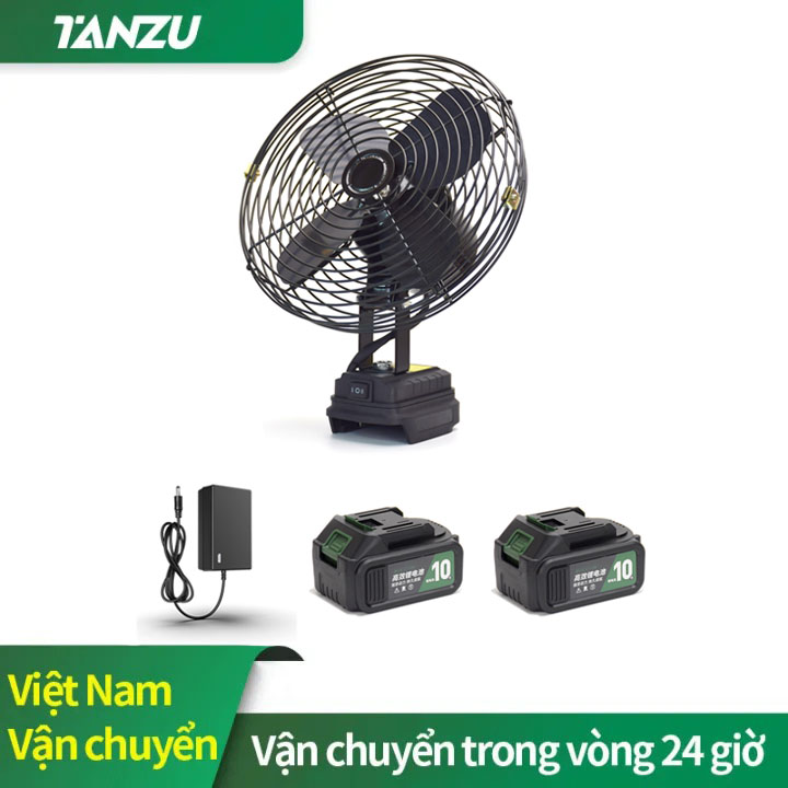 Quạt điệnTANZU TZ-Z-100 TANZU Quạt điện di động 8 inch, quạt yên tĩnh, thời lượng pin dài MT-21V