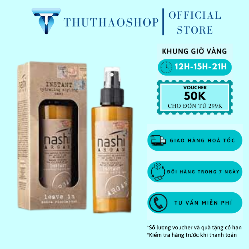 Xịt dưỡng xả khô làm phồng tóc nashi chính hãng 150ml