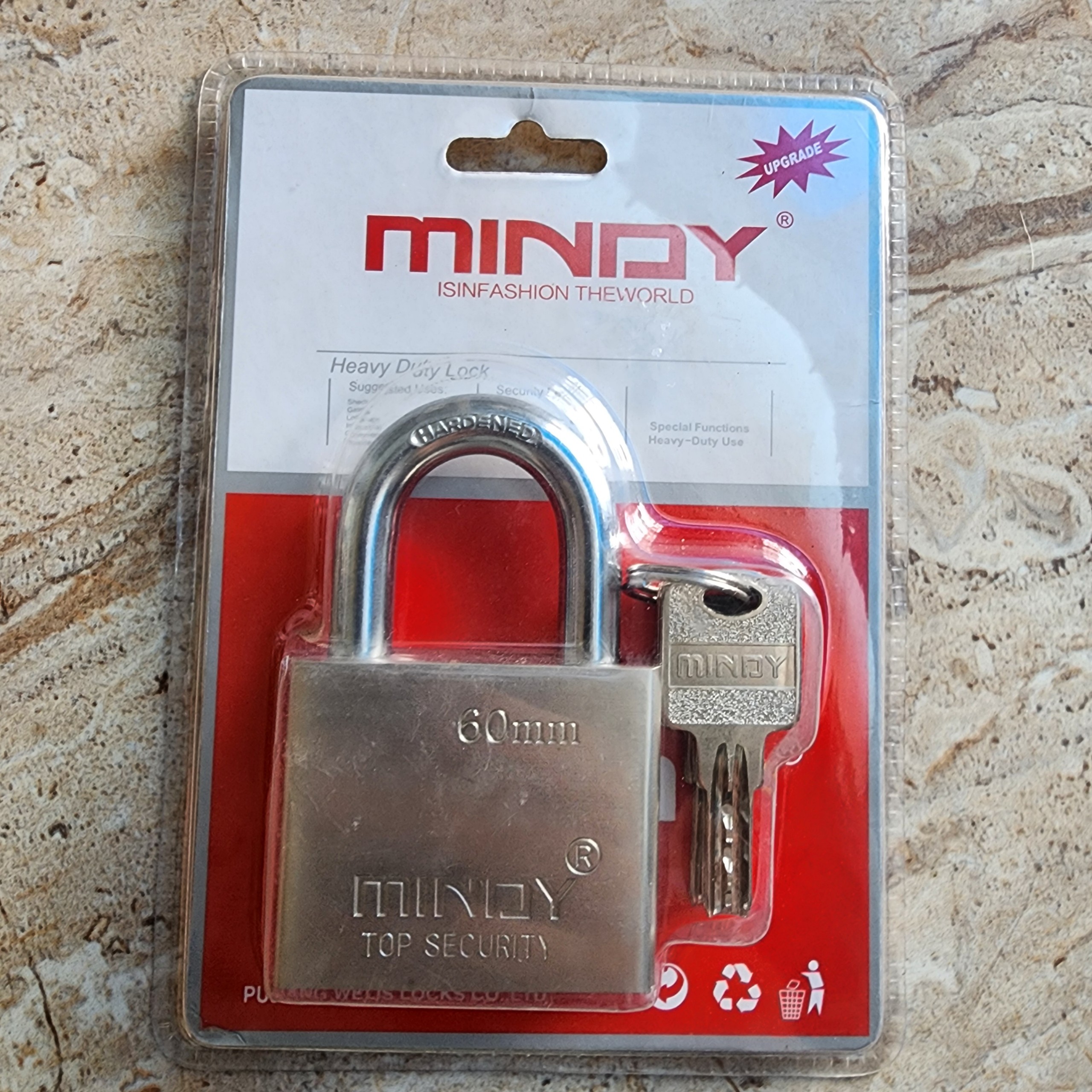 Ổ khóa Mindy 60mm chống cắt 4 chìa