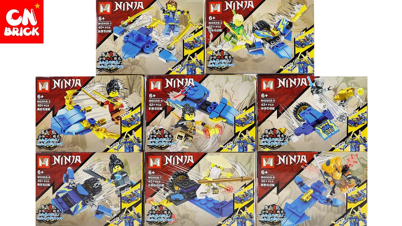 Lắp Ráp Ninjago Minifigures Chiến Binh Robot MG958 Combo 8 Minifigures Ninjago