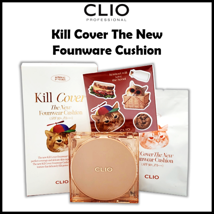 Phấn nước Clio Kill Cover The New Founwear Cushion Mèo