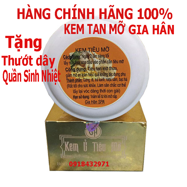 Combo 2 hủ kem tan mỡ gia hân kem tan mỡ bụng đùi bắp tay bắp chân, an toàn cho mẹ sau sinh