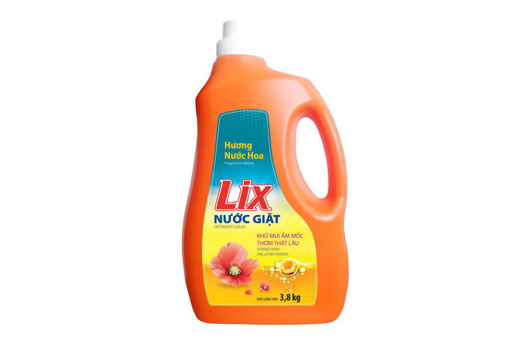 Nước giặt Lix 3,6kg Hương Nước Hoa