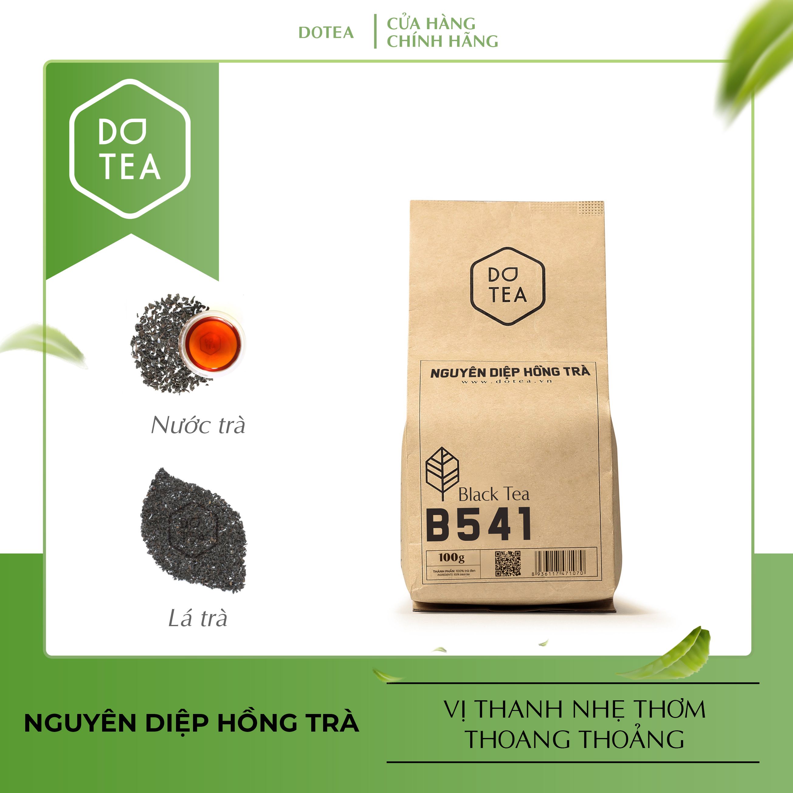 Nguyên diệp hồng trà pha chế trà sữa truyền thống và trà trái cây, hương thơm nồng- 100G B541 Dotea