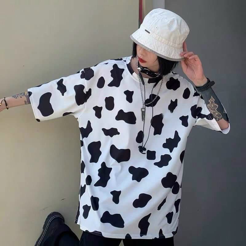 Áo thun teen bò sữa phom form rộng tay lỡ nam nữ unisex ulzzang hàn quốc