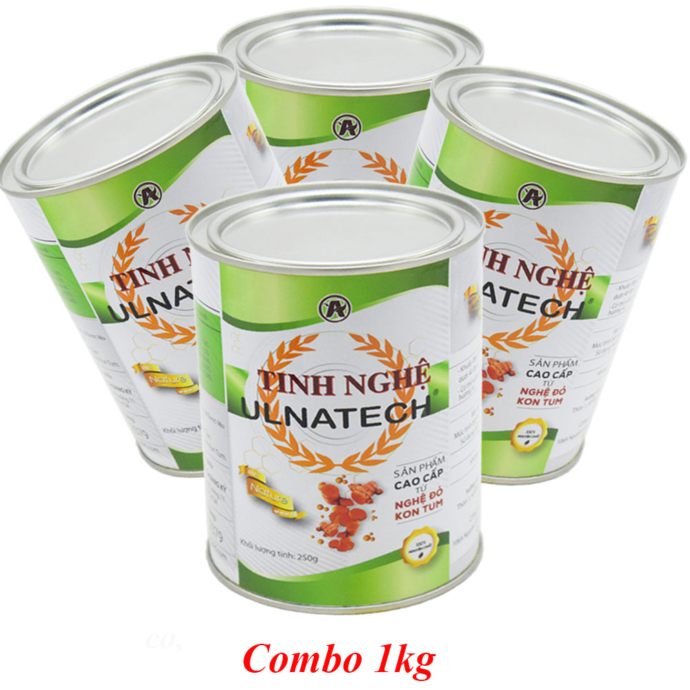 Combo 4 lon tinh bột nghệ nano ulnatech