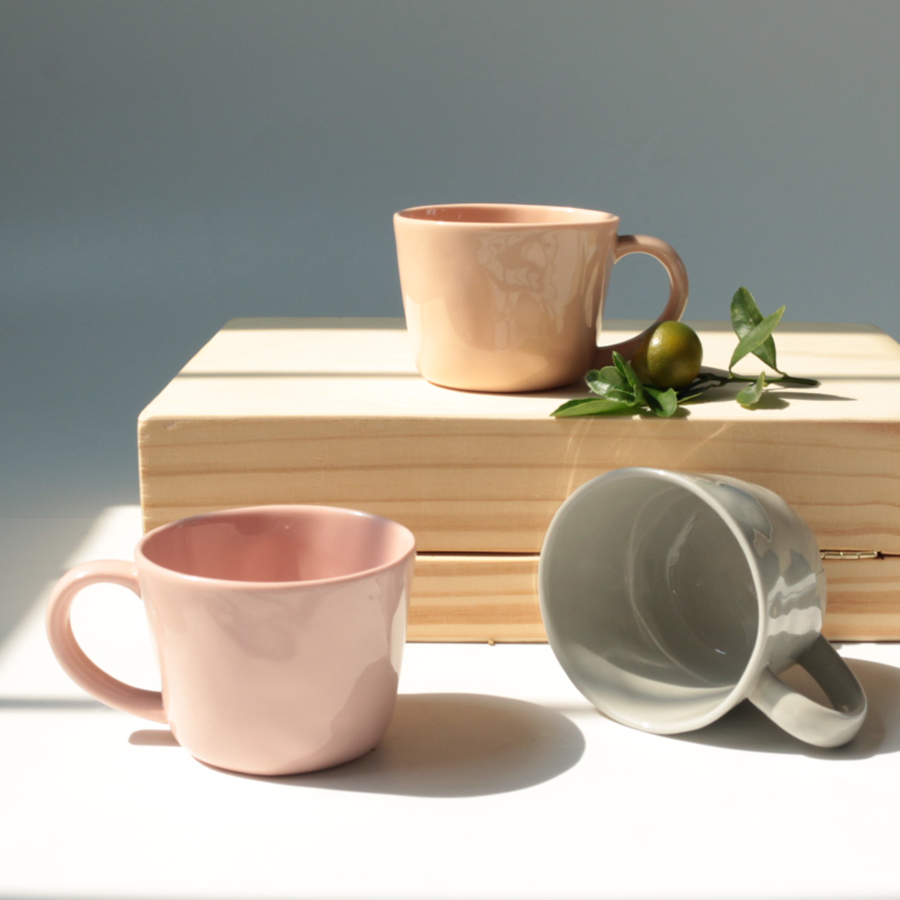 Ly sứ Indochine Amai cao cấp màu Pastel | Cốc sứ màu Pastel | Tách cà phê sứ có quai - Pastel porcelain Indochine cup