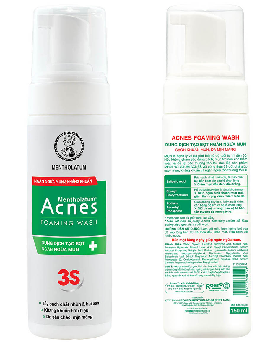Sữa Rửa Mặt Tạo Bọt Acnes Ngăn Ngừa Mụn 150ml