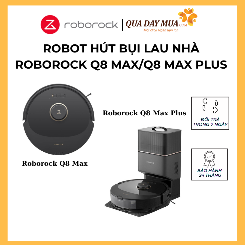 Robot hút bụi lau nhà roborock q8 max i q8 max plus - bản quốc tế