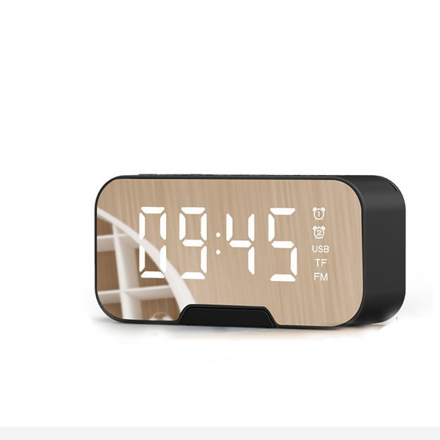 Loa bluetooth kiêm đồng hồ EG-01 có mặt gương hiển thị đèn led- đài FM- đồng hồ báo thức. Phiên bản Bluetooth : V5.0. Khoảng cách truyền: 10m. Công suất: 3W * 2 loa. Kết nối: qua cáp AUX để kết nối với máy tính hoặc điện thoại, Thẻ nhớ micro SD (Tối đa 32