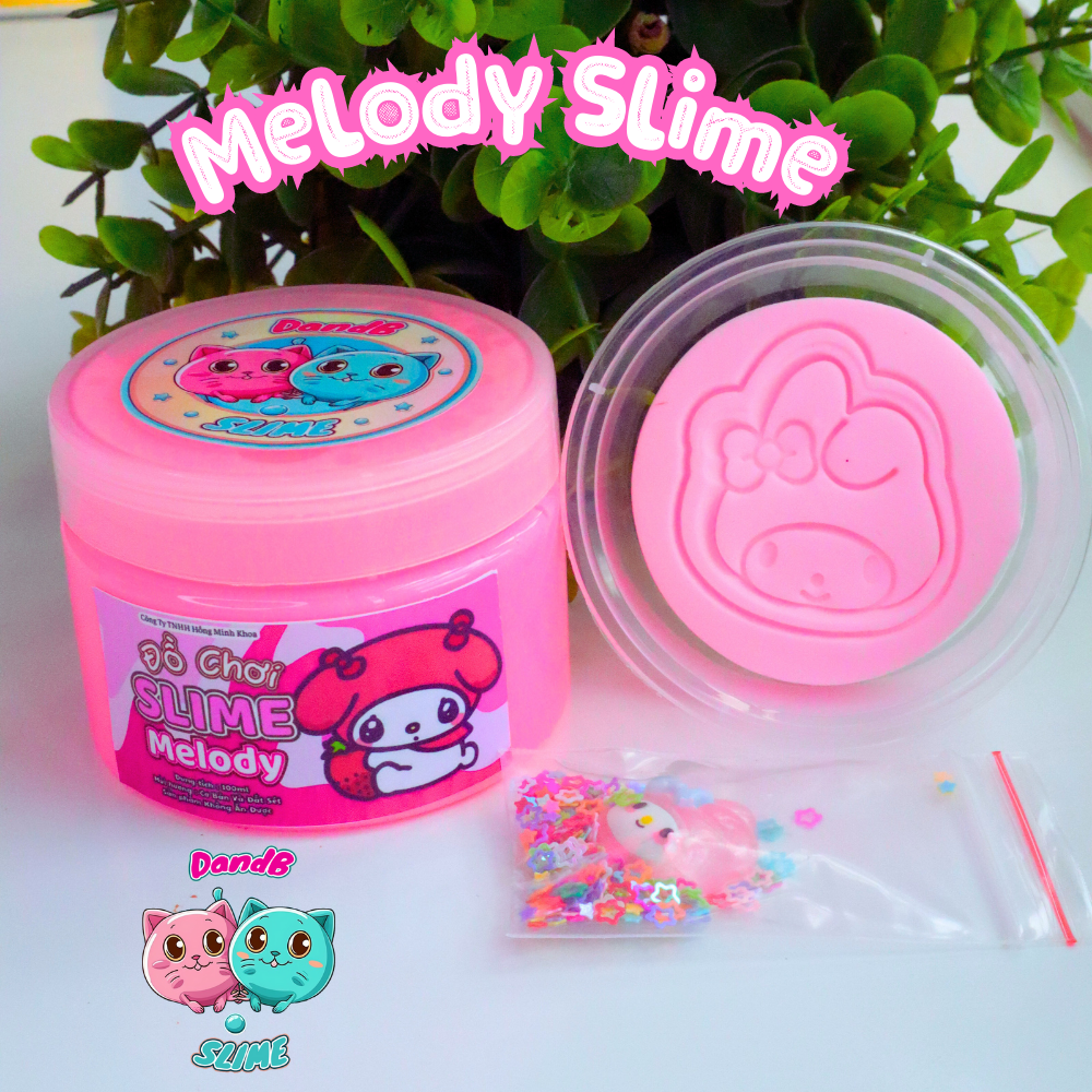 Diy melody/ đồ chơi slime sanrio/ kèm charm sanrio/ slime basic và đất sét dễ thương