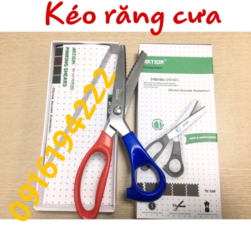 Kéo cắt vải tỉa hoa, răng cưa cao cấp Aktion