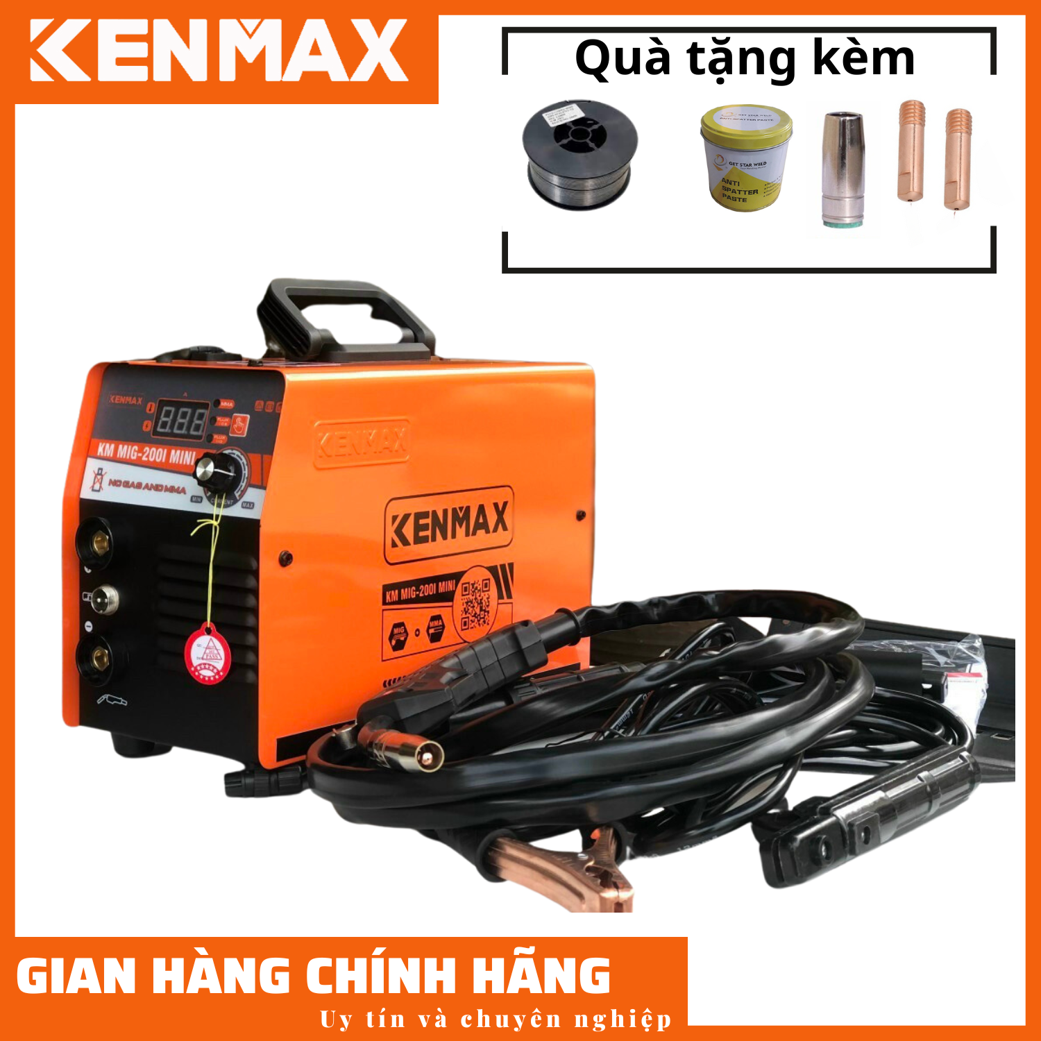 Máy hàn mig 2 chức năng km mig 200i kenmax