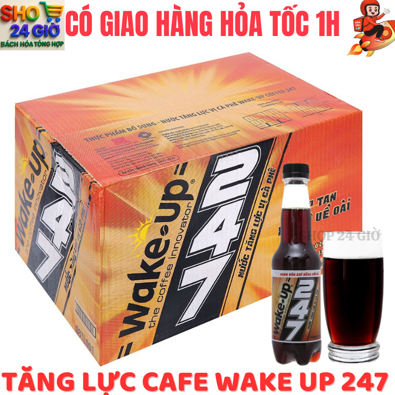 [ CHỈ GIAO CHO ĐƠN HỎA TỐC Ở HCM ]  Tăng Lực Cafe Wake-Up 247 Thùng 24 Chai 330 ml