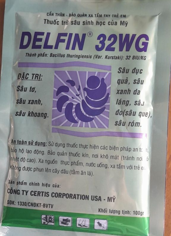 Thuốc trừ sâu vi sinh delfin 32wg gói 100gr
