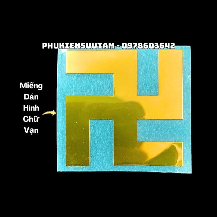 Miếng Dán Điện Thoại Hình Phật Bồ Tát, chất liệu: nhựa Plastic, màu vàng - TMT Collection