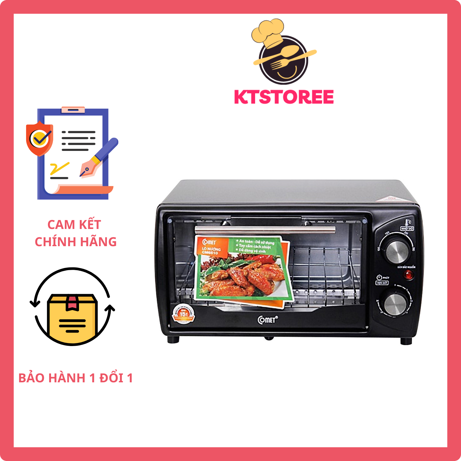 Lò nướng điện Comet 6510 dung tích 10 lít công suất 1000W