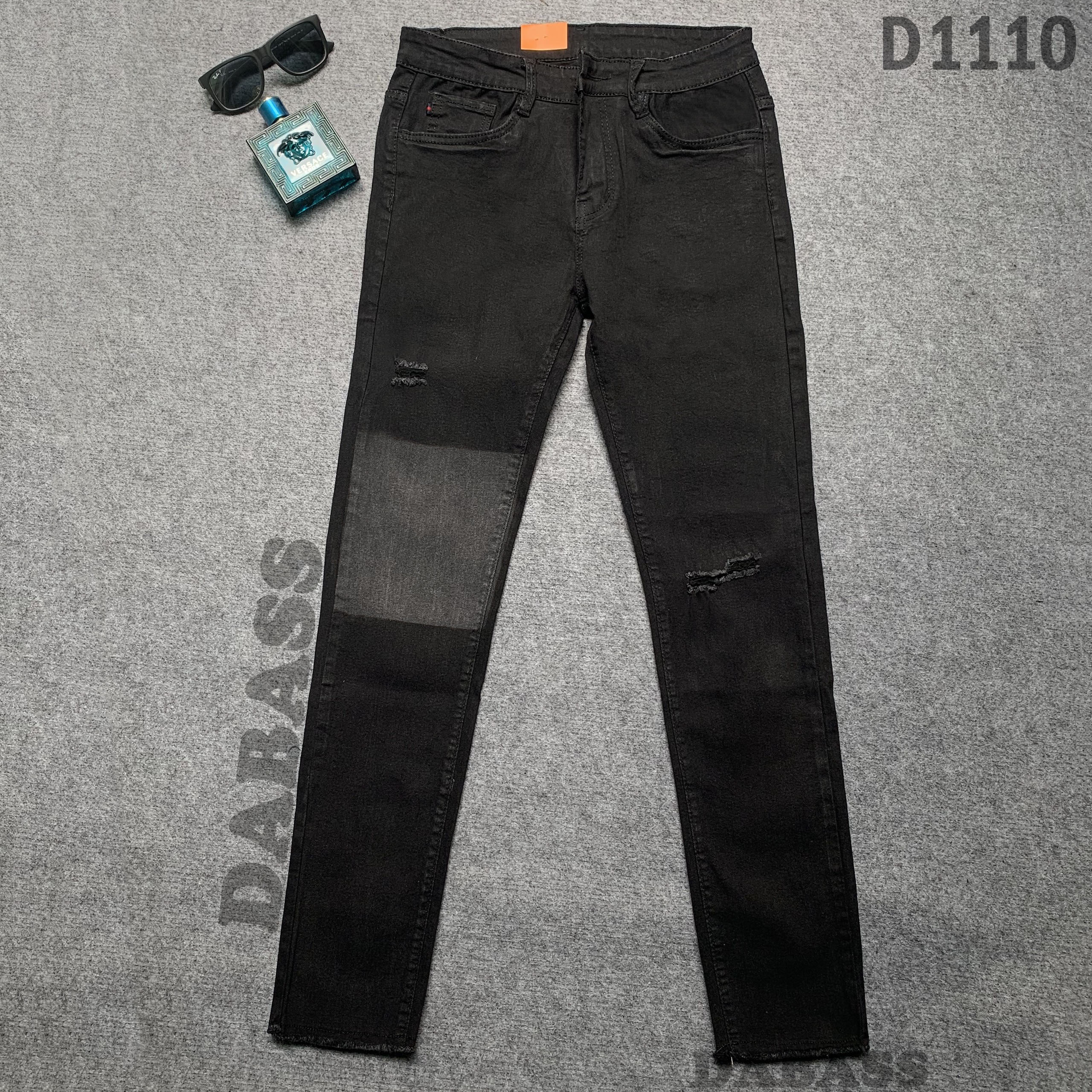 Quần Jean Nam Quần Bò Nam Màu Đen Xám Rách Gối Cá Tính Form Quần Slimfit Đẹp Mới Nhất Đường May Chắc Chắn Hàng Đẹp Như Hình