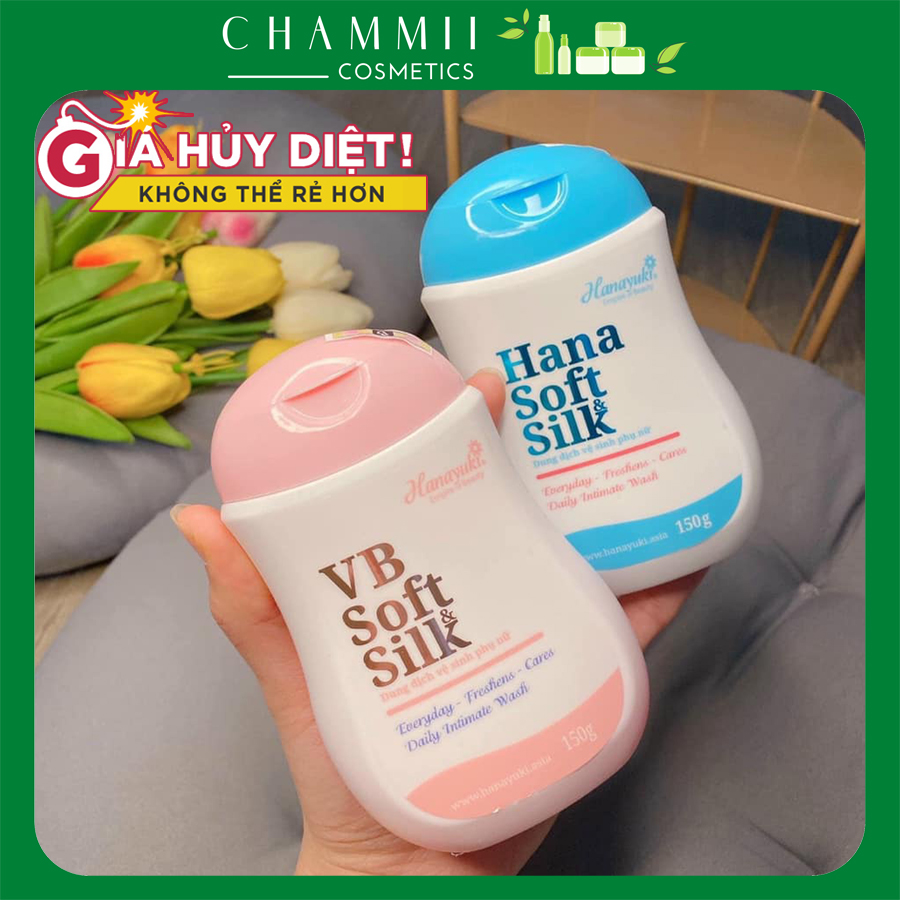 Dung dịch vệ sinh nam nữ vb & hana soft silk hanayuki chính hãng 100%