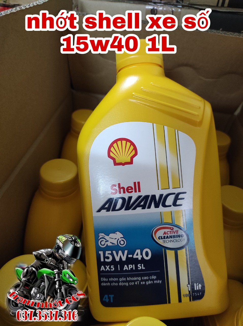 Nhớt shell advance ax5 1l xe số 15w40