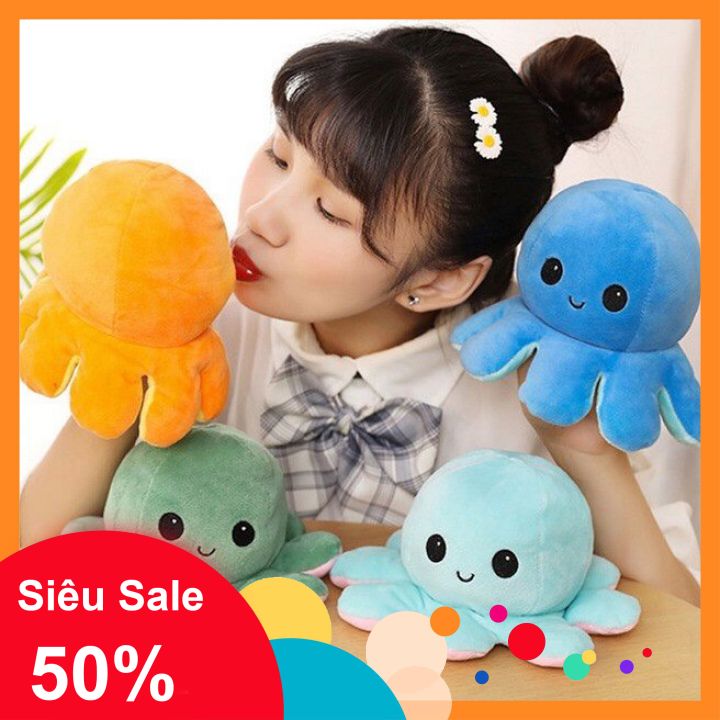 Gấu bông bạch tuộc cảm xúc siêu to hàng cao cấp vải minoso 4 chiều
