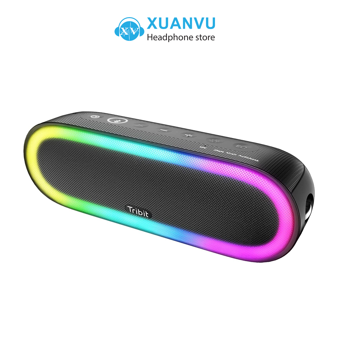 Loa Bluetooth di động Tribit XSound Mega - Âm trầm mạnh mẽ, công suất 30W, chống nước IPX7, đèn LED theo nhạc, Pin 20 giờ