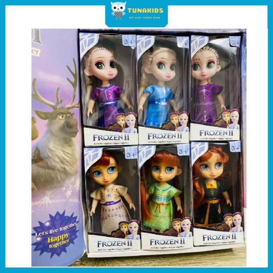 Búp bê Elsa Anna Disney Frozen công chúa, đồ chơi búp bê dễ thương cho bé Tunakids