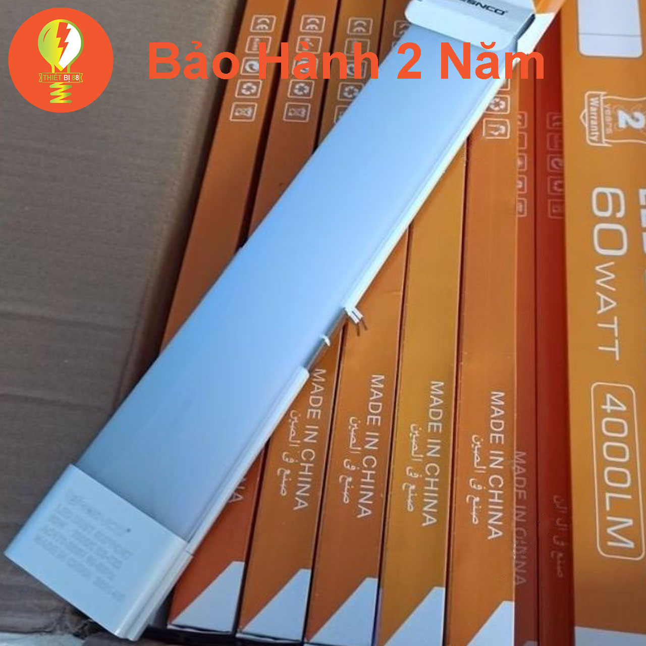 Bóng Đèn Led Bán Nguyệt 1m2 ESNCO 60W Ánh Sáng Trắng Đầu Vuông Đặt hàng từ 2 bóng đèn trở lên