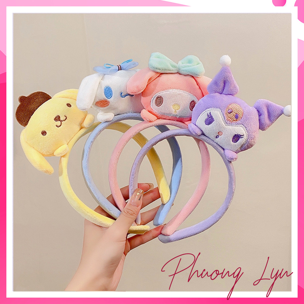 Băng đô cài tóc hình thú nhồi bông dễ thương