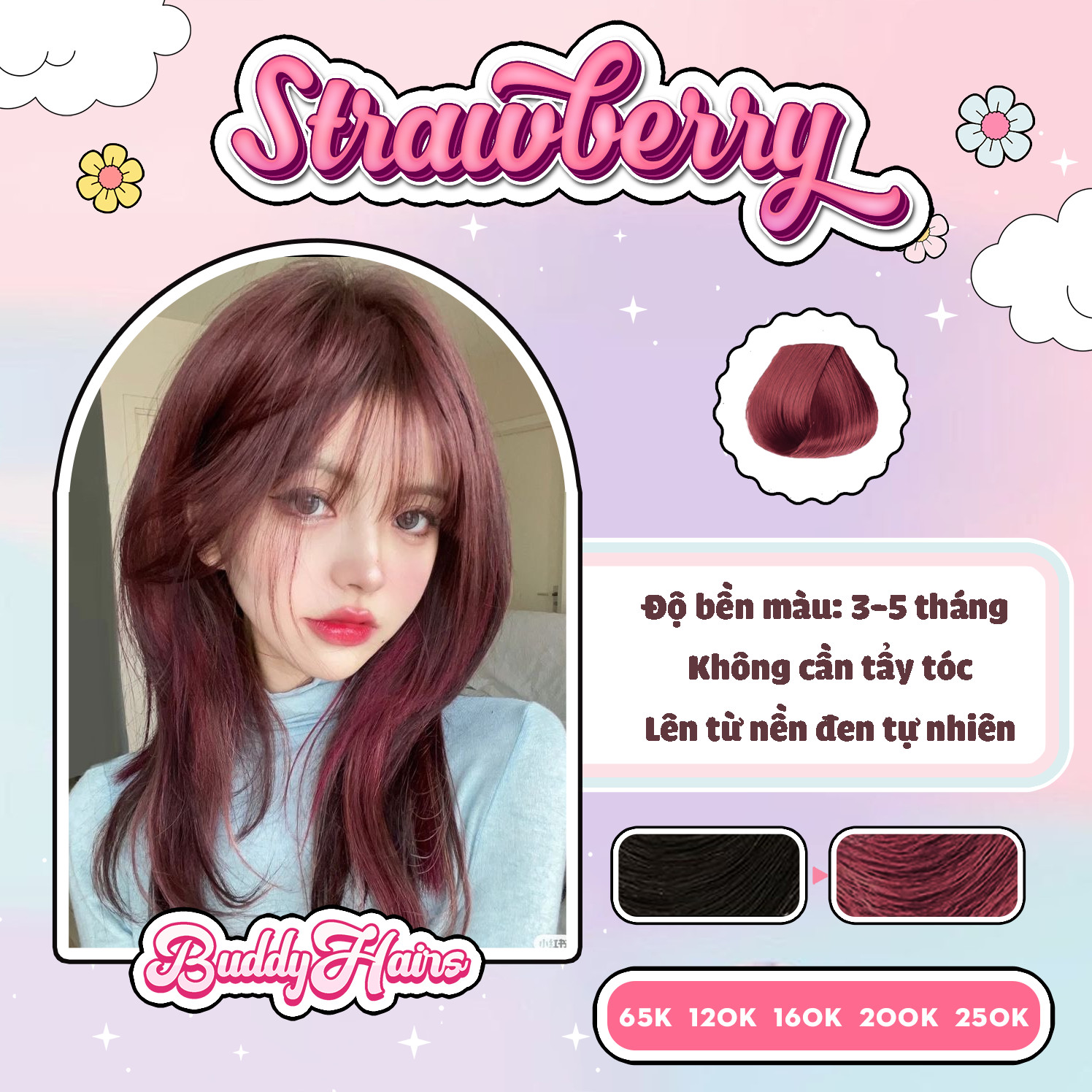 Thuốc nhuộm tóc Strawberry Buddyhairs
