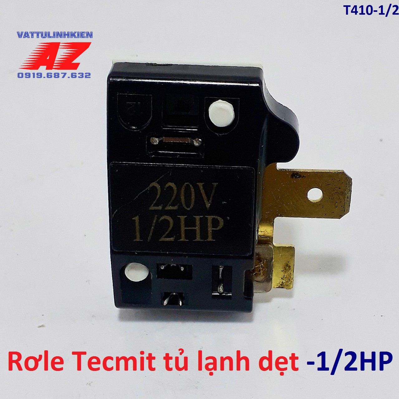Tecmic - rơle block tủ lạnh dẹt 220v - 1/2hp-1/8hp