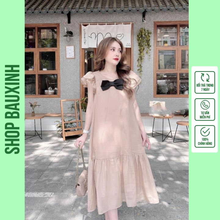 Váy Bầu Mùa Hè von nhẹ 2 lớp-Đầm Bầu sang chảnh trẻ trung